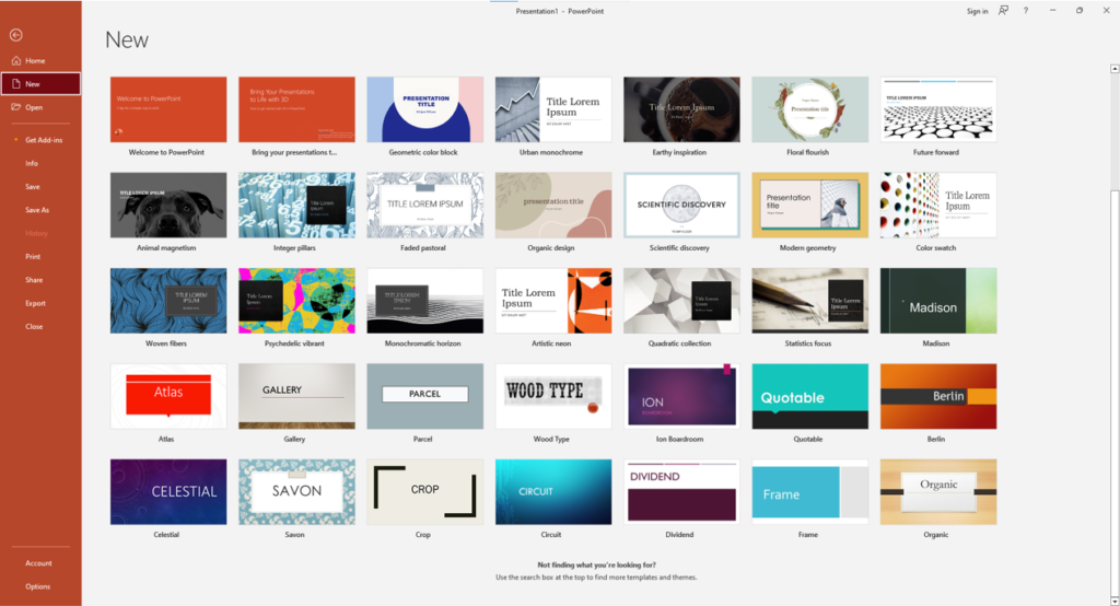 PowerPoint templates cover a wide range of themes, industries, and purposes.